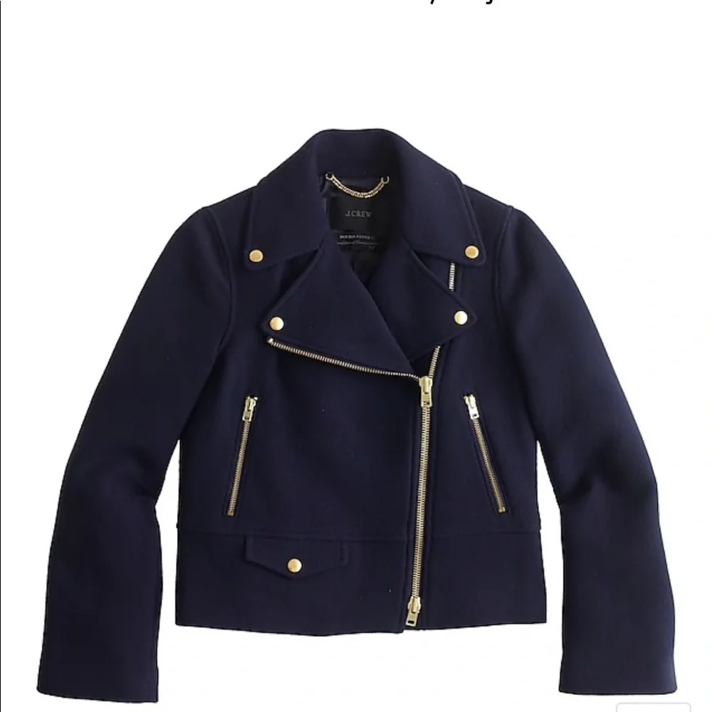 J. Crew Double Cloth Moto Jacket - Picture 2 of 3